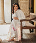 Border Printed White Maxi Dress